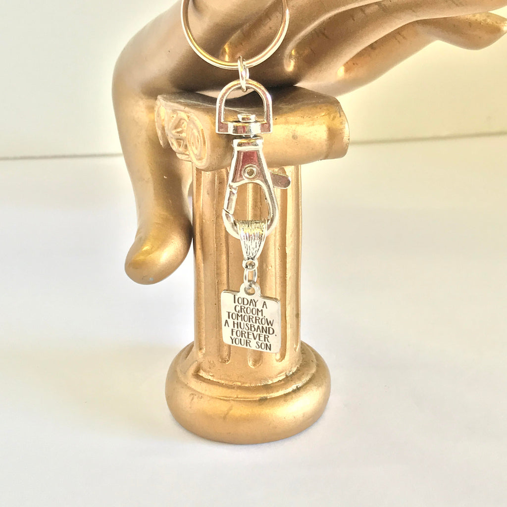 Today A Groom Tomorrow A Husband Forever Your Son Keychain Gift, Gift For Mom, Gift For Dad, Grooms Mom Gift, Grooms Dad Gift, Wedding Gift