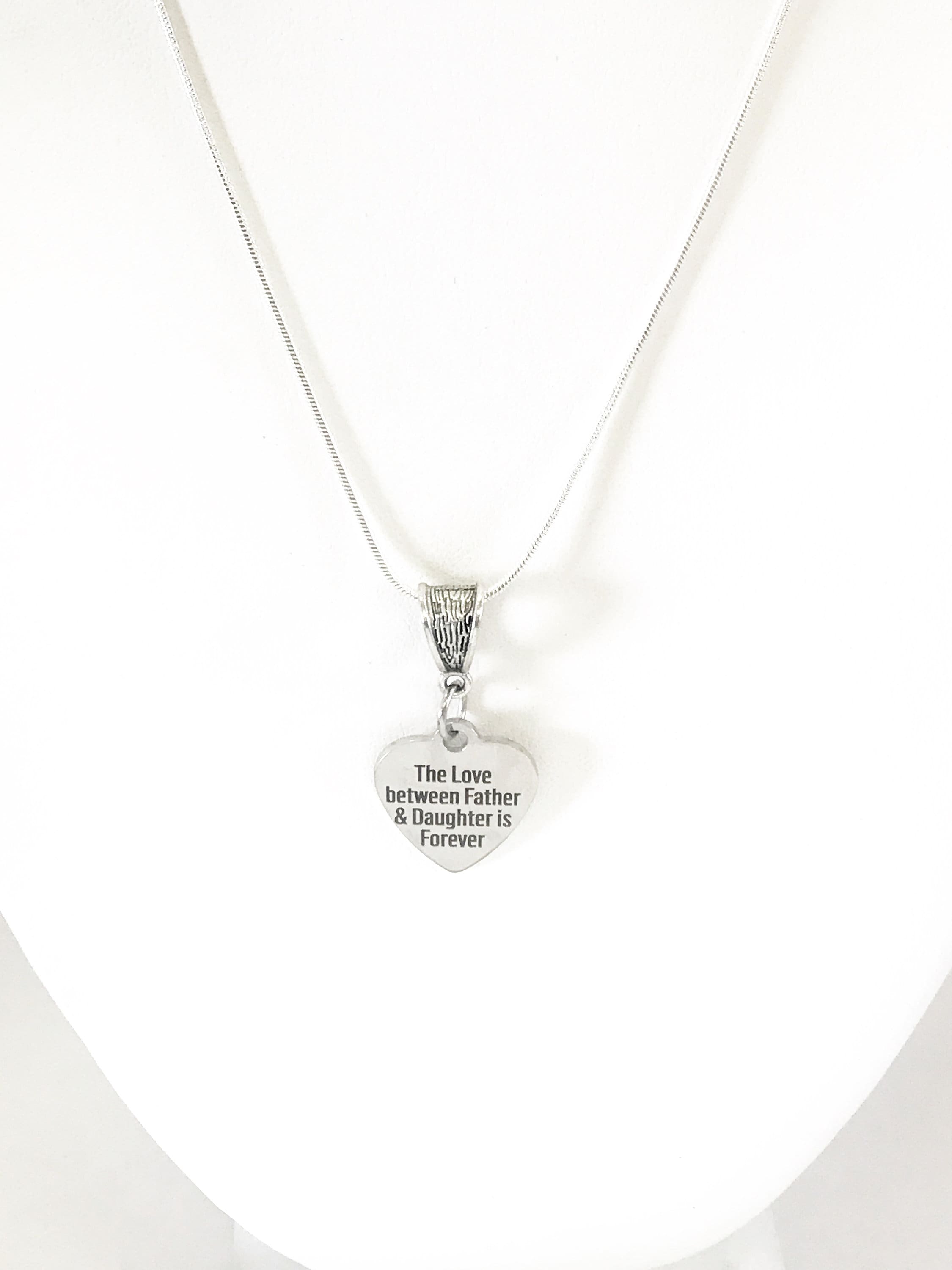 The Love Between Father And Daughter Is Forever Necklace, Wedding Gift For Daughter, Remembering Dad, Graduation Necklace Gift for Her