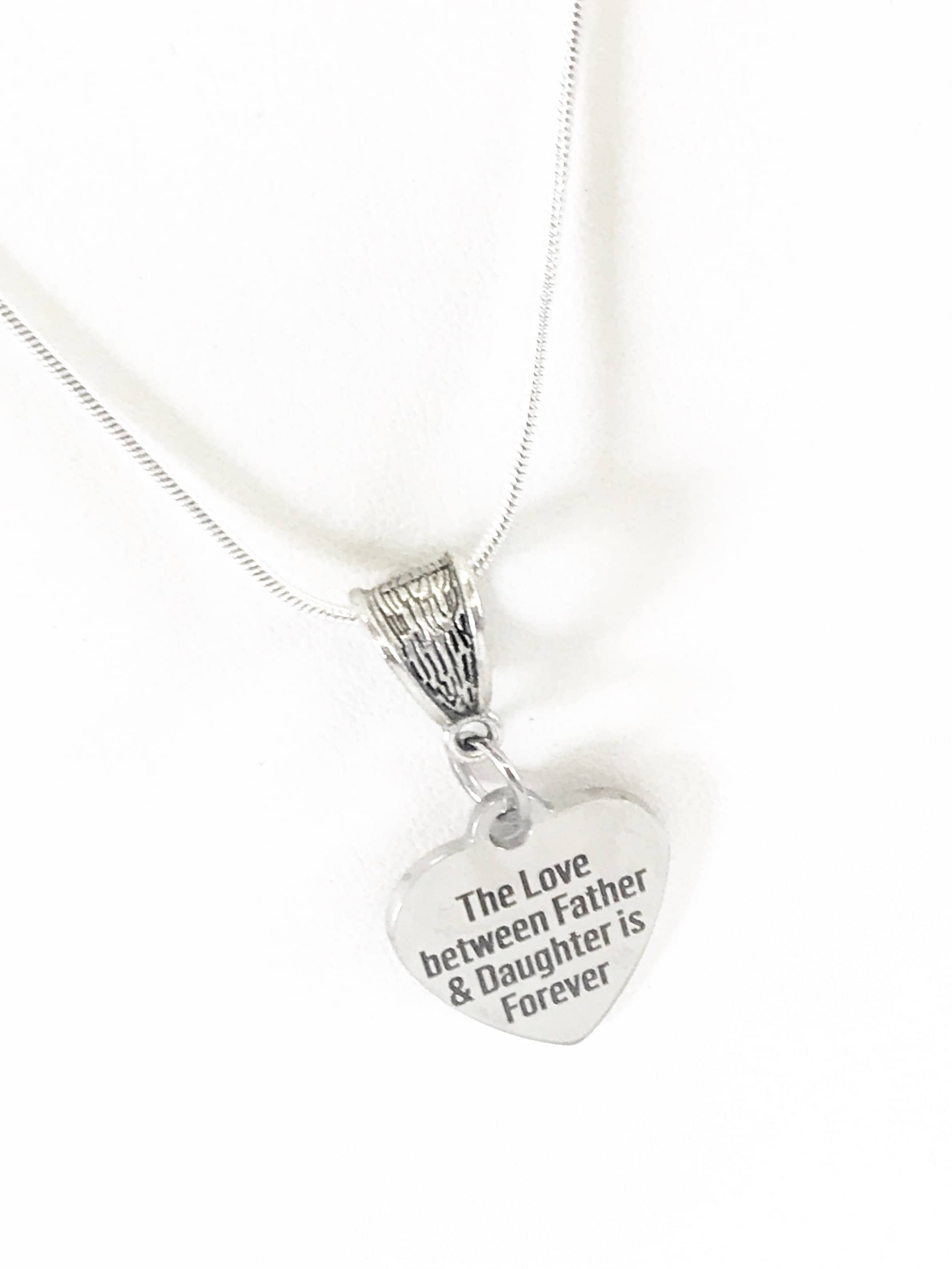 The Love Between Father And Daughter Is Forever Necklace, Wedding Gift For Daughter, Remembering Dad, Graduation Necklace Gift for Her