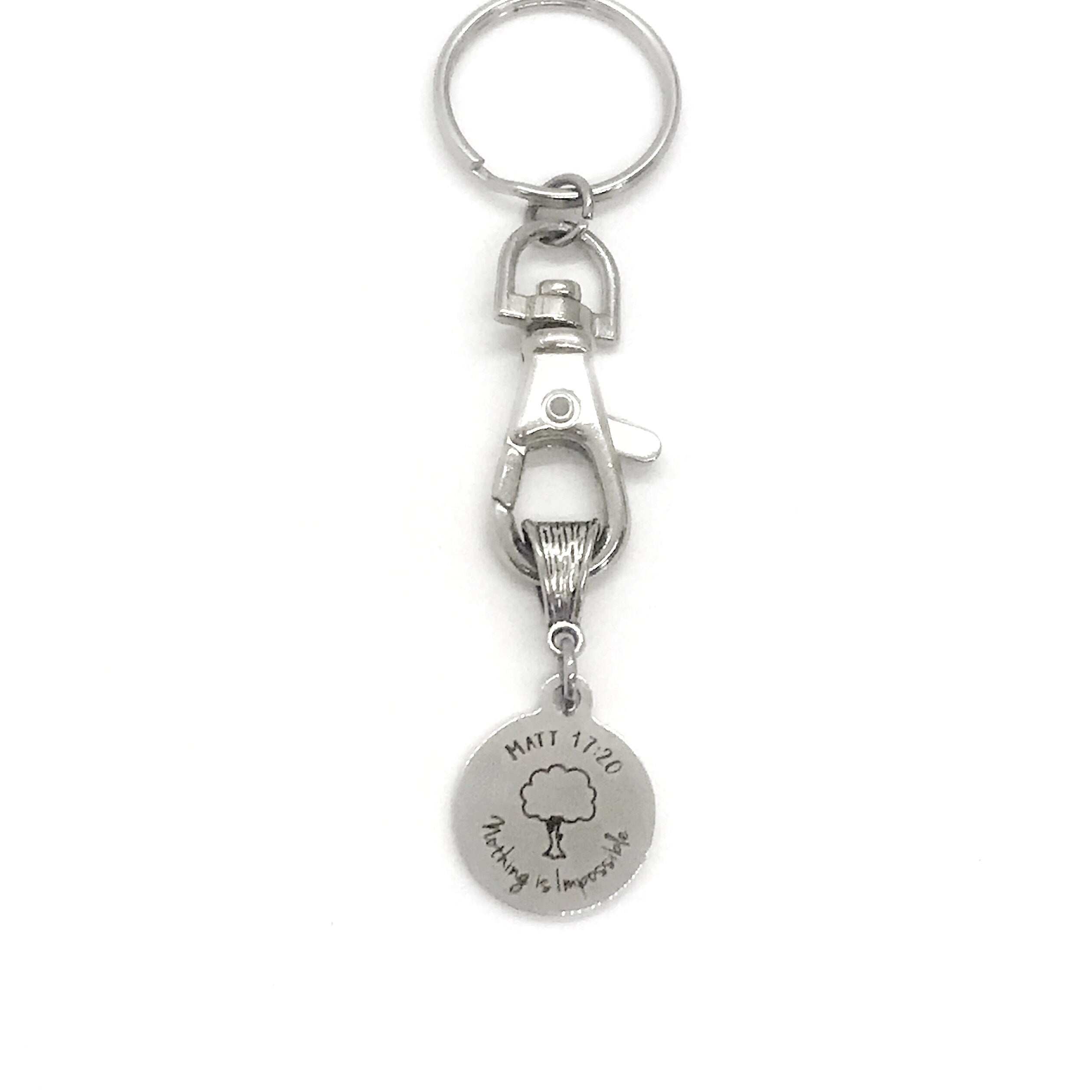 Mustard Seed Faith Keychain, Matthew 17 20 Keychain, Nothing Is Impossible, Christian Gift, Christian Keychain, Scripture Gift, Bible Verse