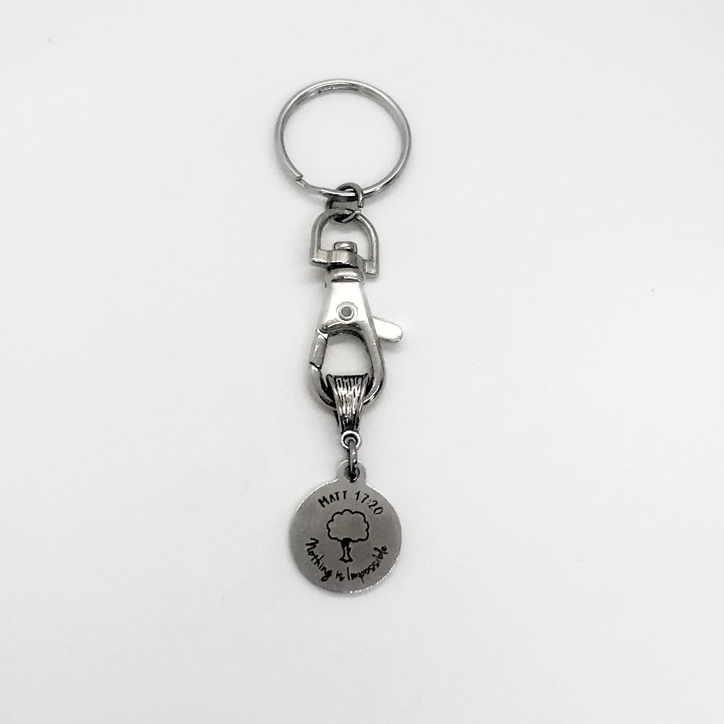 Mustard Seed Faith Keychain, Matthew 17 20 Keychain, Nothing Is Impossible, Christian Gift, Christian Keychain, Scripture Gift, Bible Verse