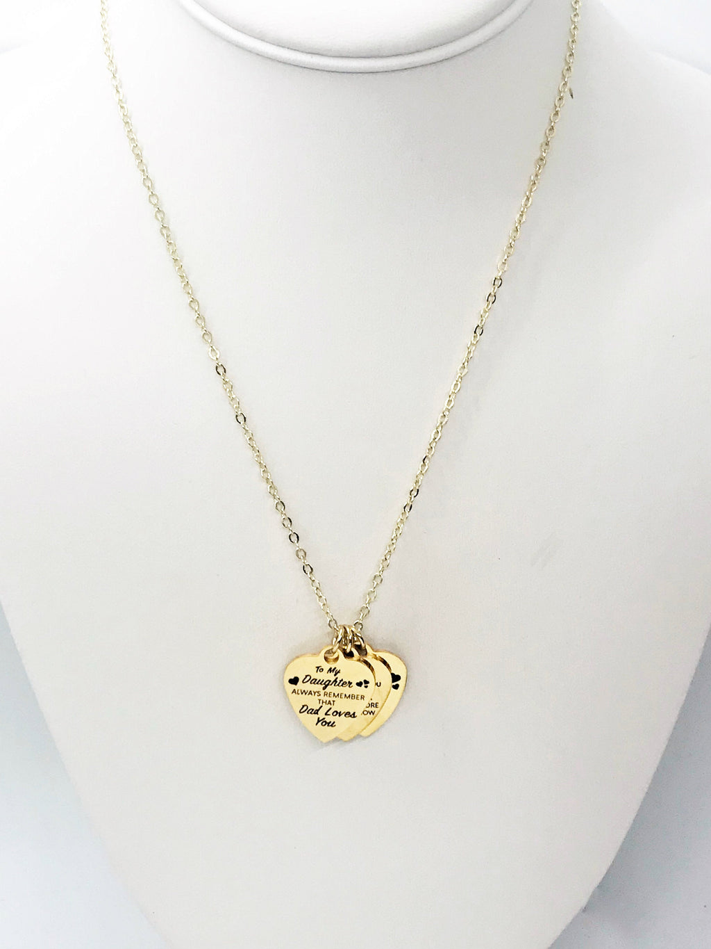 Daughter Gift, Daughter Necklace, Daughter Gift From Dad, Braver Stronger Smarter Loved Necklace, Dad Loves You Necklace, Daughter Jewelry
