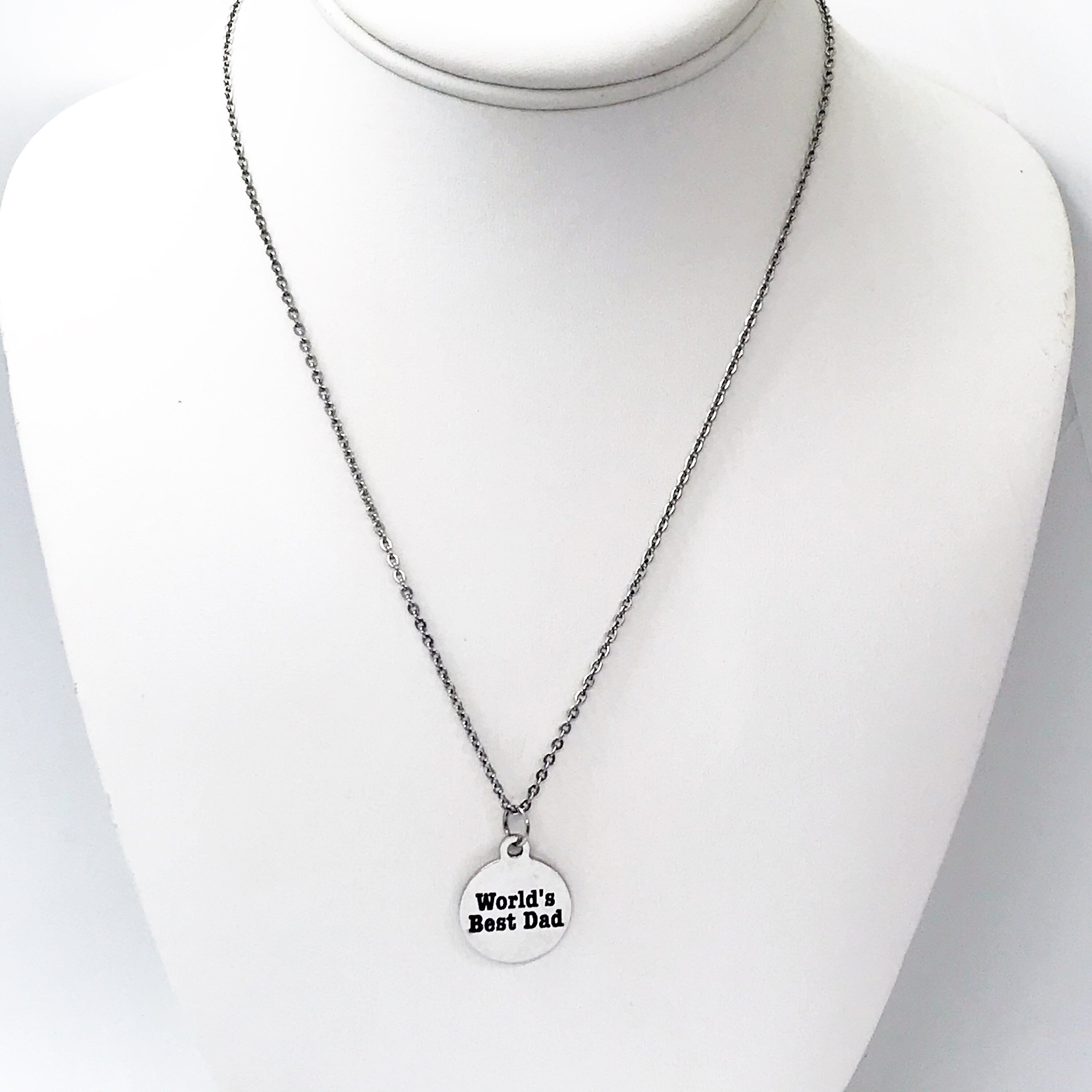 Dad Gift, World’s Best Dad Necklace, Gift For Dad, Dad Pregnancy Announcement, Gift For Husband, Gift From Kids, New Dad Gift, Gift For Him