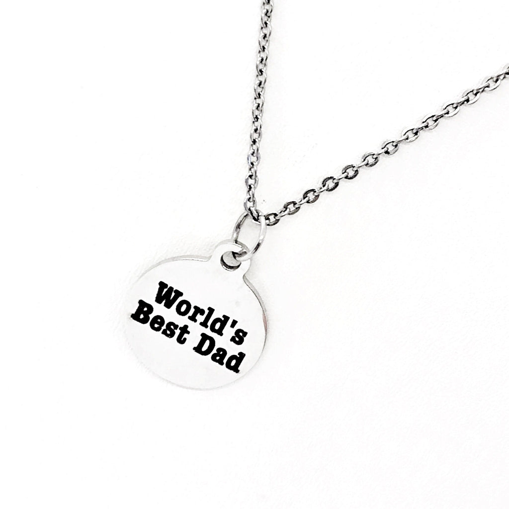 Dad Gift, World’s Best Dad Necklace, Gift For Dad, Dad Pregnancy Announcement, Gift For Husband, Gift From Kids, New Dad Gift, Gift For Him