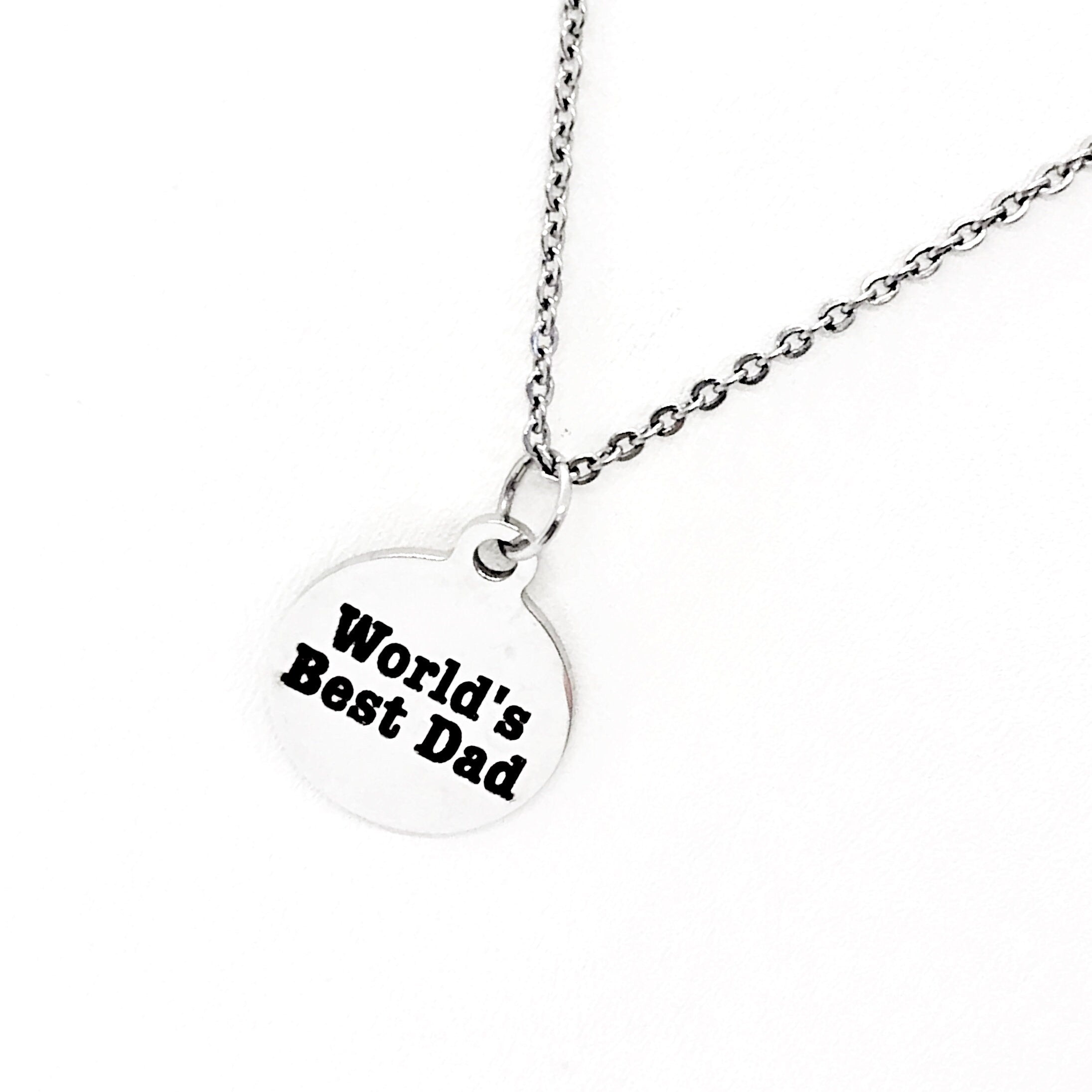 Dad Gift, World’s Best Dad Necklace, Gift For Dad, Dad Pregnancy Announcement, Gift For Husband, Gift From Kids, New Dad Gift, Gift For Him