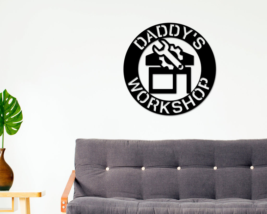 Personalized Fathers day Gift, Sign for Dad, Daddys Workshop, Dads Garage Sign, Workshop, Fathers Day Gift, Gift for Husband, Daddy Daughter