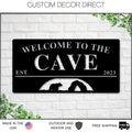 Custom Cave Sign, Man Cave Sign, Bear Cave Sign Metal Sign, Personalized Man Cave Sign, Gift For Dad, Fathers Day sign, Welcome to Man Cave