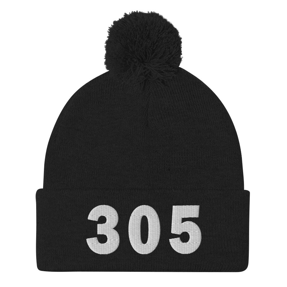 305 Area Code Pom-Pom Beanie