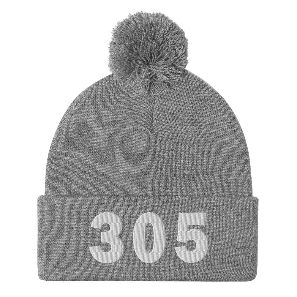 305 Area Code Pom-Pom Beanie