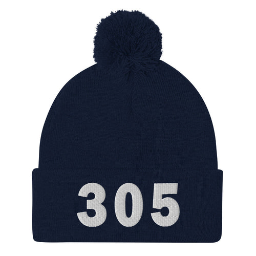 305 Area Code Pom-Pom Beanie