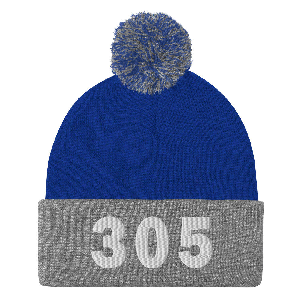 305 Area Code Pom-Pom Beanie