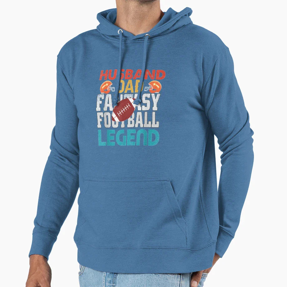 Mens Husband Dad Fantasy Football T-Shirt - Trendy Graphic for Adults
