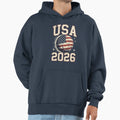 Usa Soccer 2026 Fan Hoodie - Streetwear Style Unisex