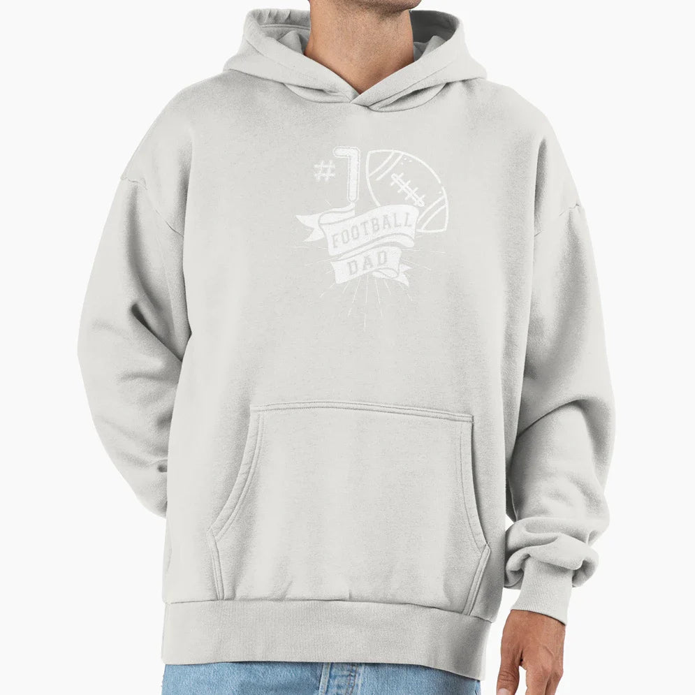 Mens 1 Football Dad Tees From Son Hoodie - Streetwear Style for Adults