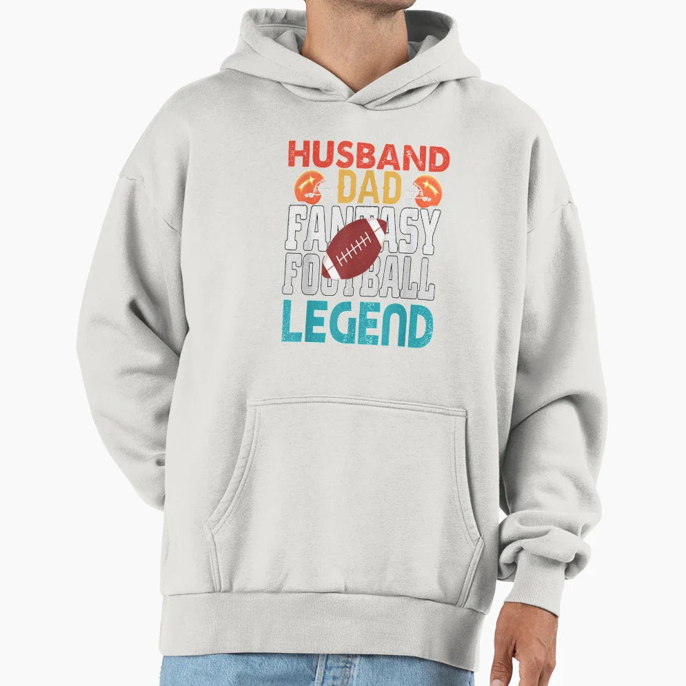 Mens Husband Dad Fantasy Football Legend T-Shirt - Graphic Print Unisex