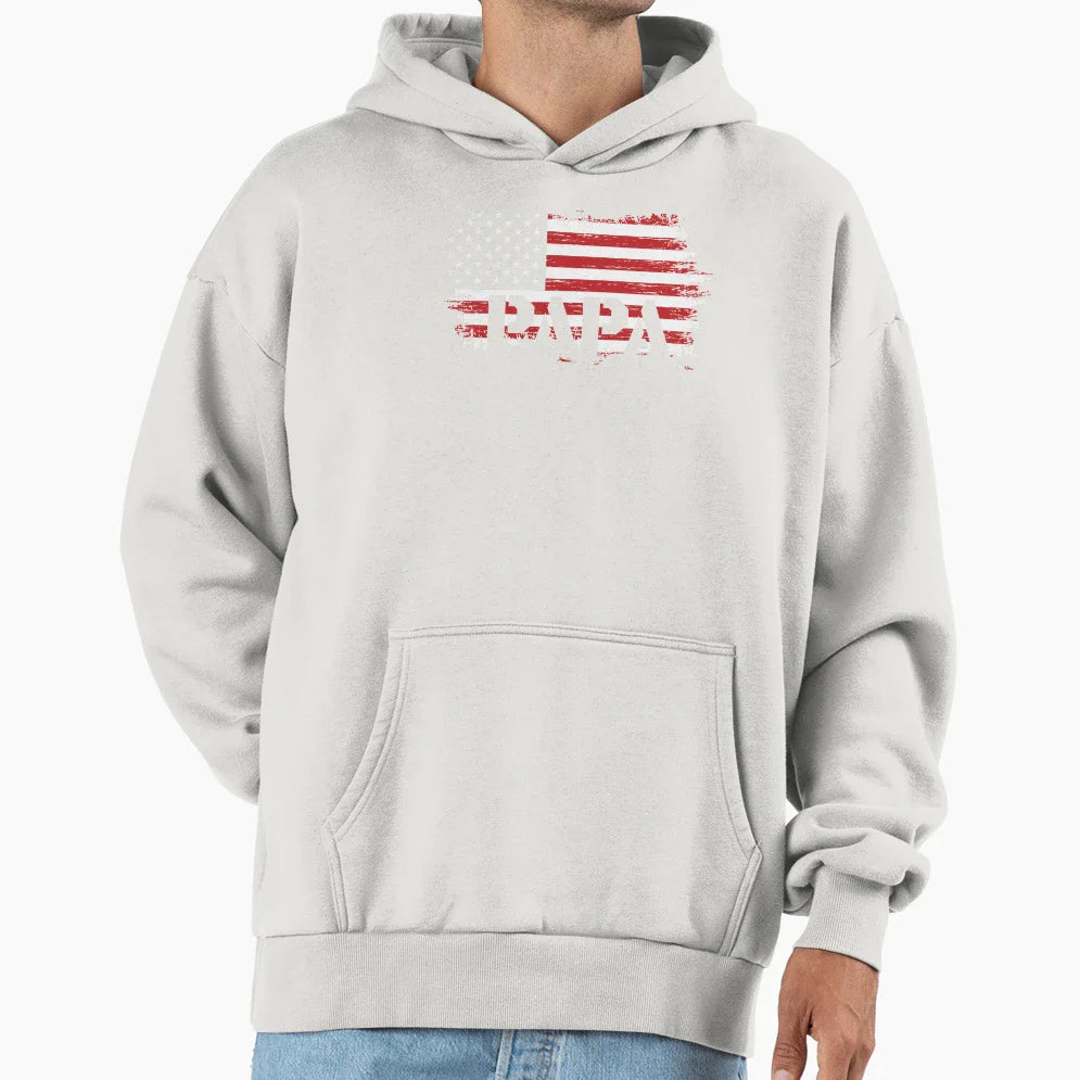 Usa America Papa Hoodie - Novelty Apparel Unisex