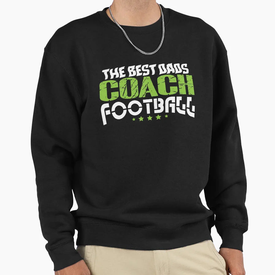 Mens Best Coach Dad Coaches Football T-Shirt - Trendy Graphic for Adults