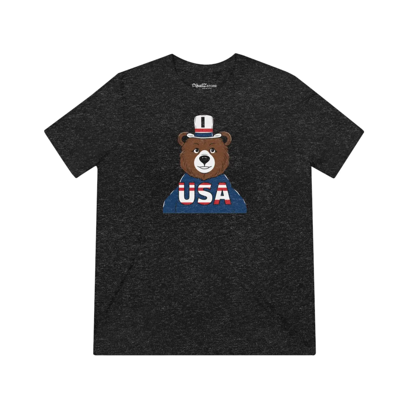 Bear T-shirt – Soft Triblend Usa Flag Tee - Dipaliz