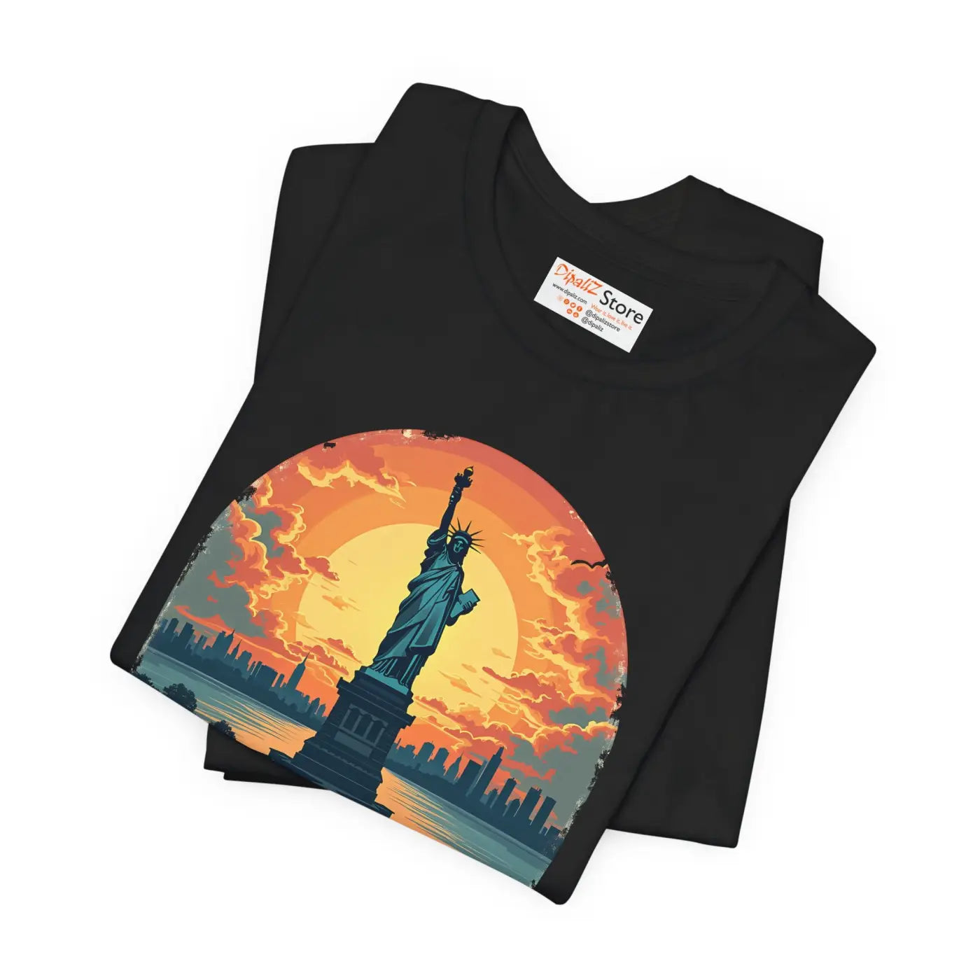 Usa Sunset Design Bold Unisex Jersey Cotton - Dipaliz