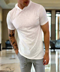 4 Corners Short Sleeve Hoodie (White) 100% USA Cotton