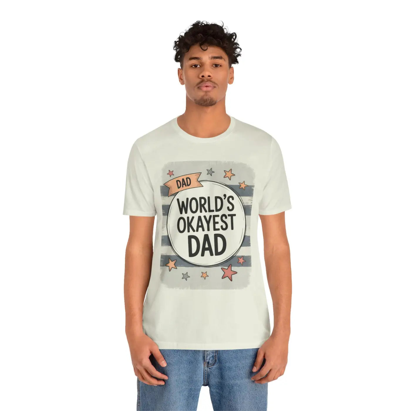 Worlds Okayest Dad Tee – Soft Cotton Unisex - Dipaliz