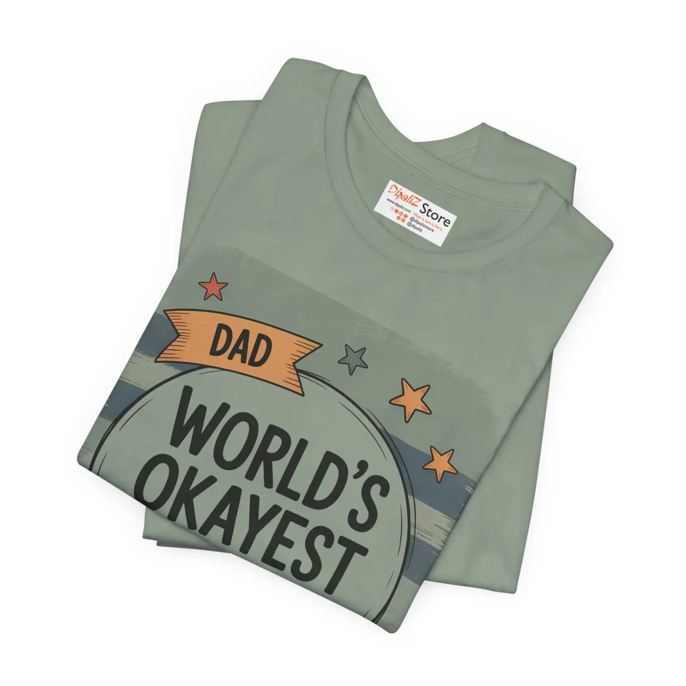 Worlds Okayest Dad Tee – Soft Cotton Unisex - Dipaliz