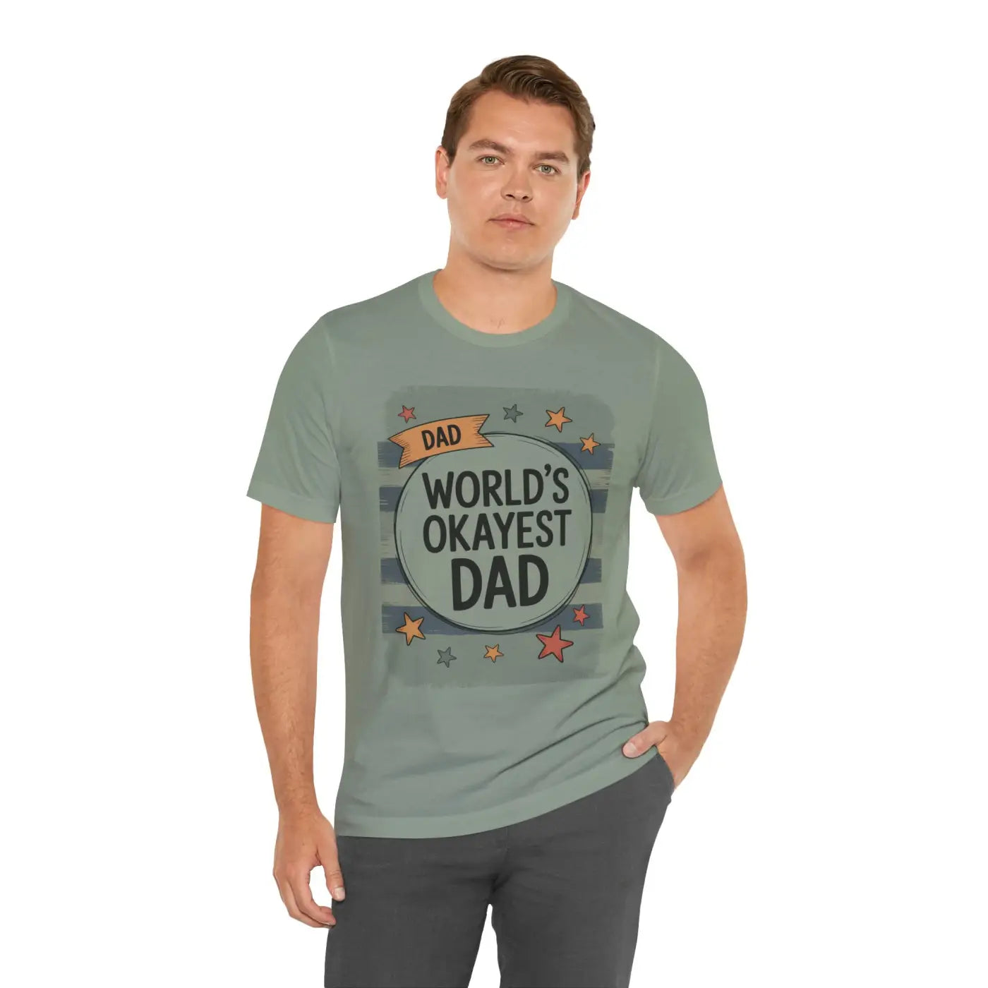 Worlds Okayest Dad Tee – Soft Cotton Unisex - Dipaliz