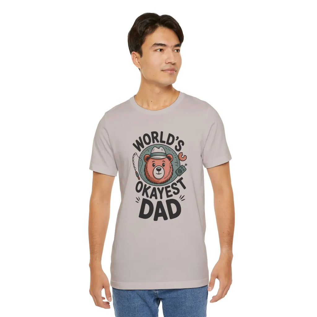 Okayest Dad Tee – Cotton Funny Dad Shirt - Dipaliz