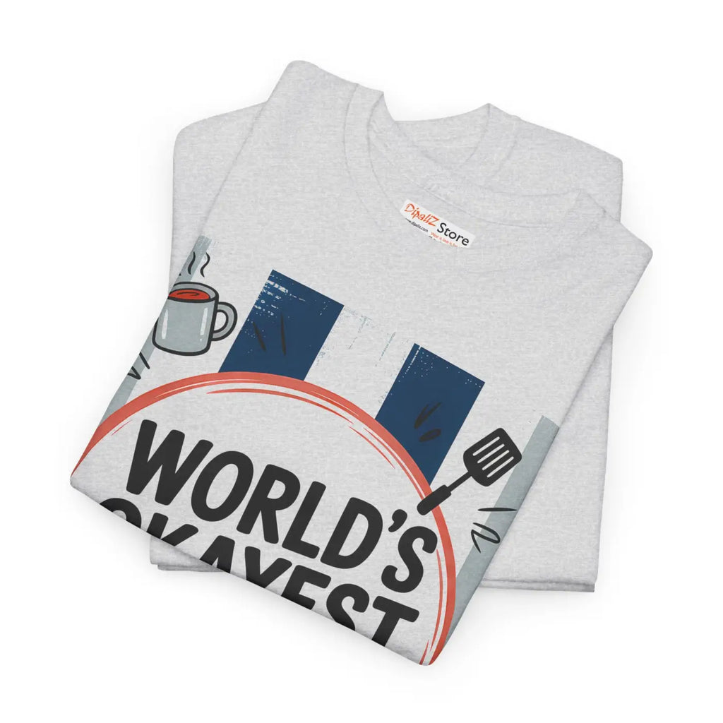 Okayest Dad Humorous Dad Shirt Cotton Tee - Dipaliz