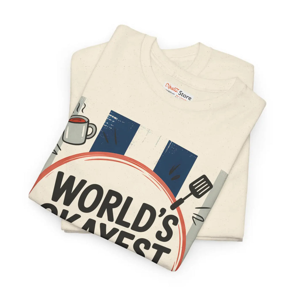 Okayest Dad Humorous Dad Shirt Cotton Tee - Dipaliz