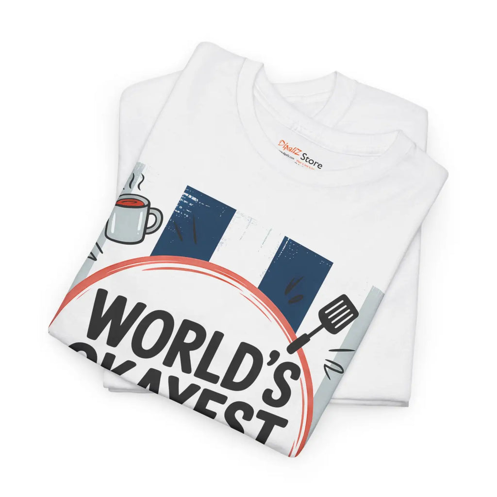 Okayest Dad Humorous Dad Shirt Cotton Tee - Dipaliz